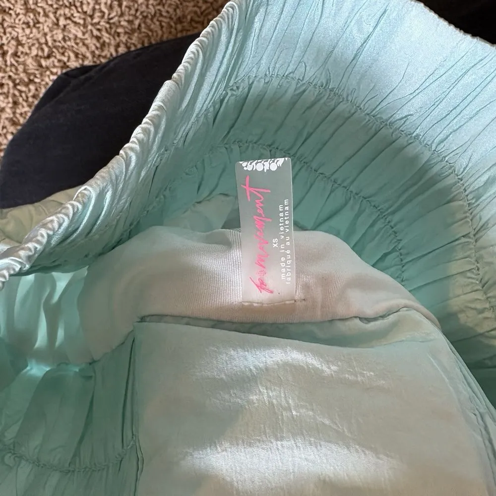 Free People FP Movement Women's Sz XS Turquoise Mint The Way Home Pull On Shorts - Image 5