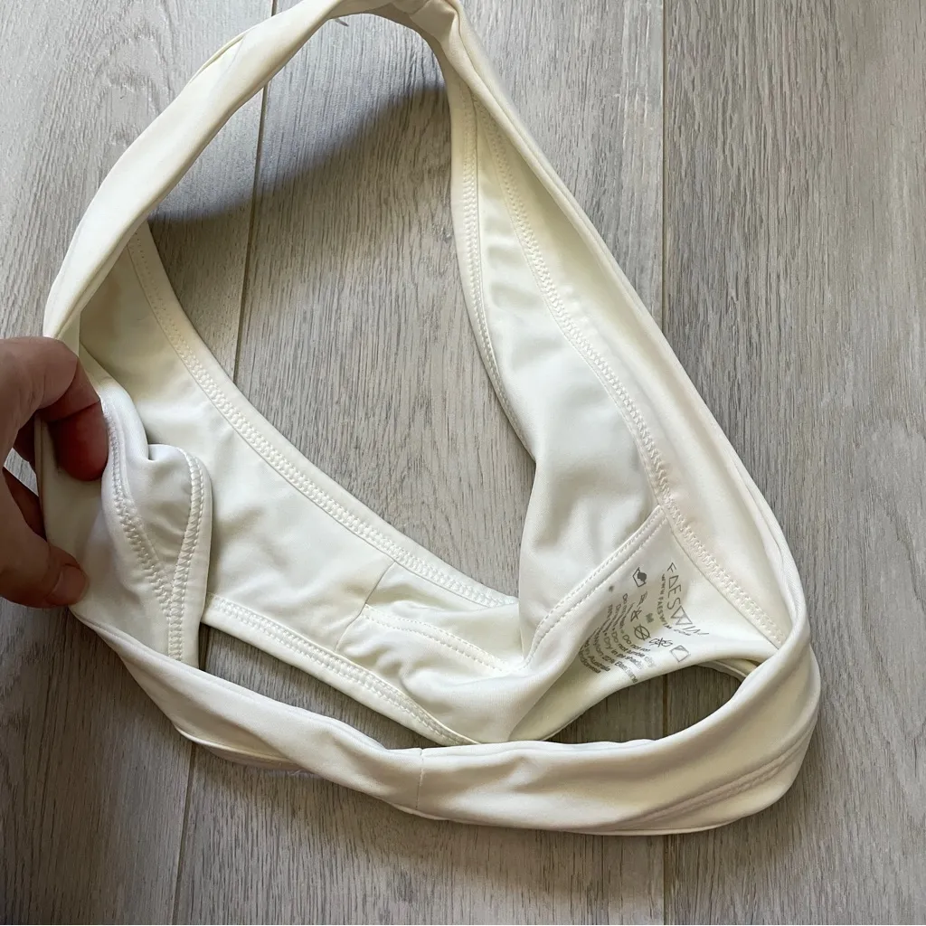 Fae Swim Bottoms cheeky thong womens Cream (medium) beach vacation minimalist - Image 5