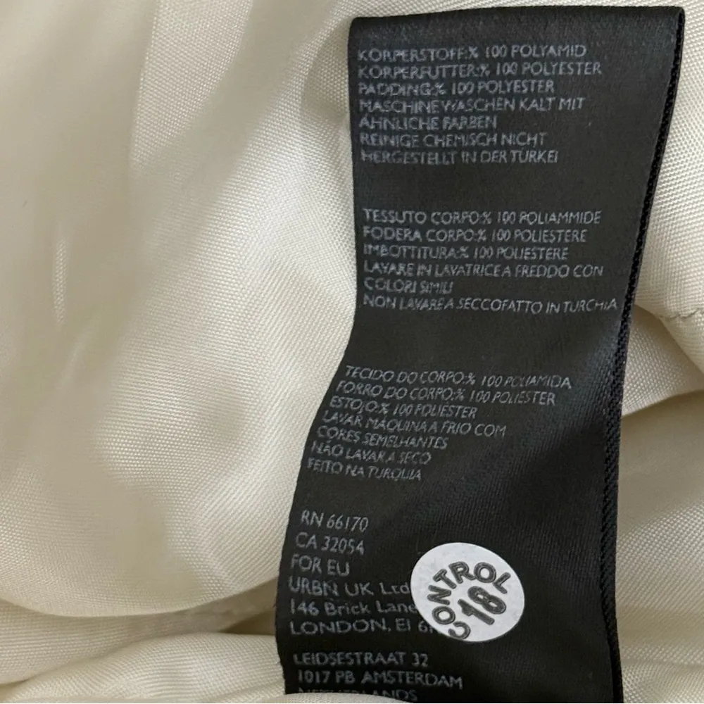 BDG Women’s Varsity Jacket Ivory With Brown Embroidered Emblem Size XS - Image 13