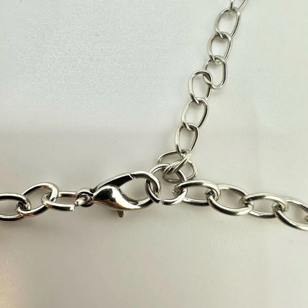 Pink flower butterfly statement necklace - Image 6