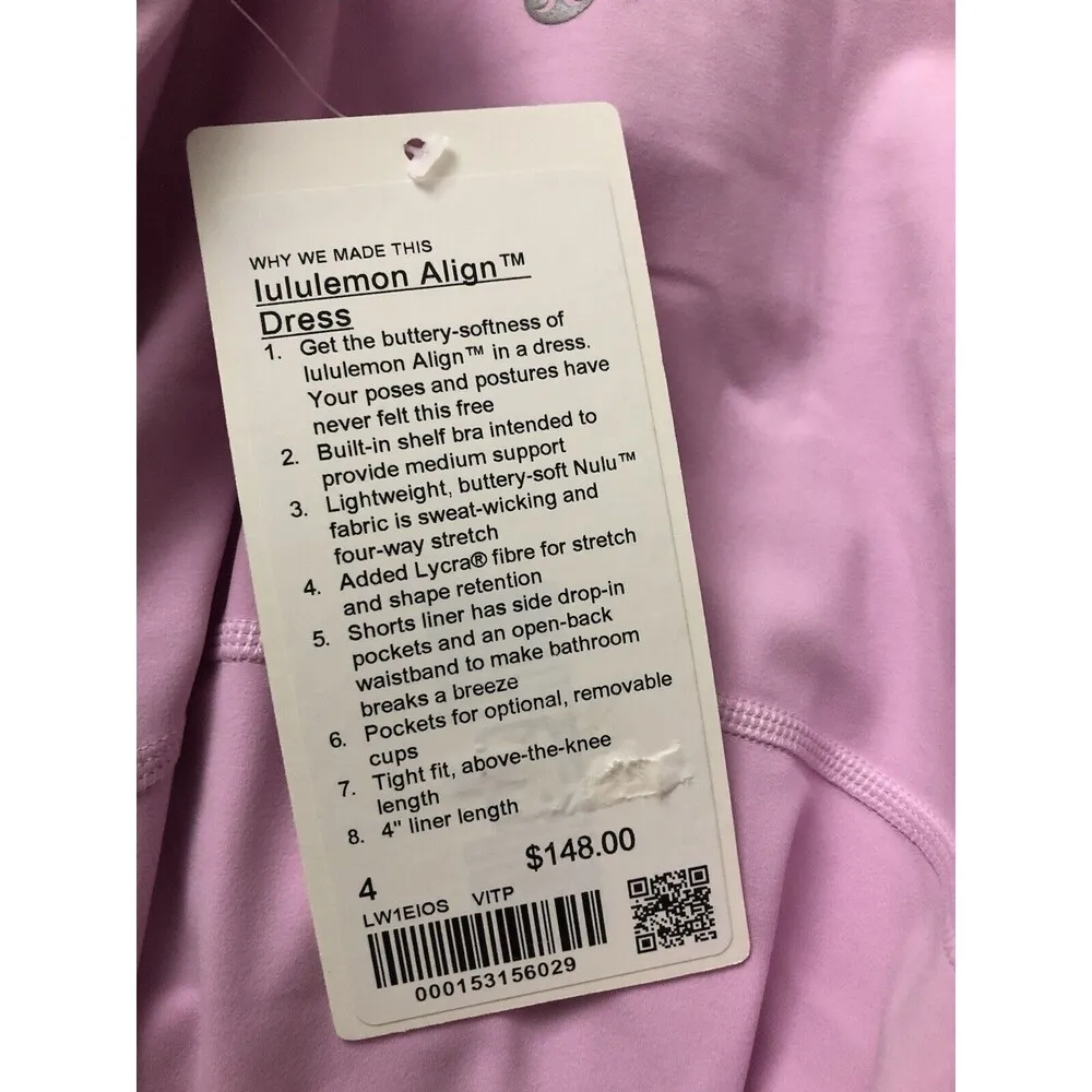 Women's Align Dress Size 4  Vita Pink  New w/tag $148 - Image 3