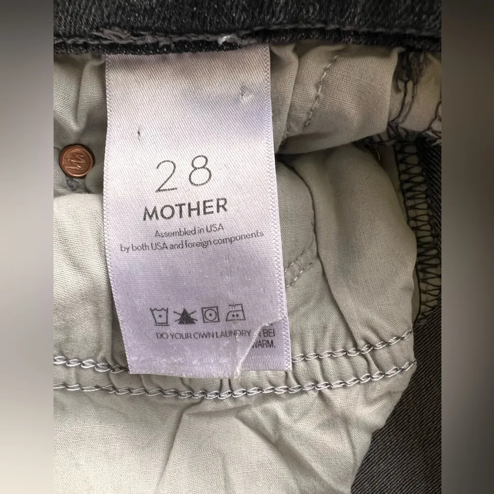 Mother The Super Swooner Open Late Skinny Jeans Size 28 Gray - Image 6