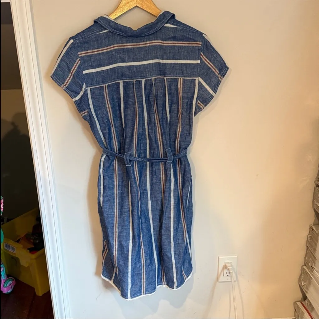 Anthropologie Pilcro Blue and White Striped dress size 10 - Image 11
