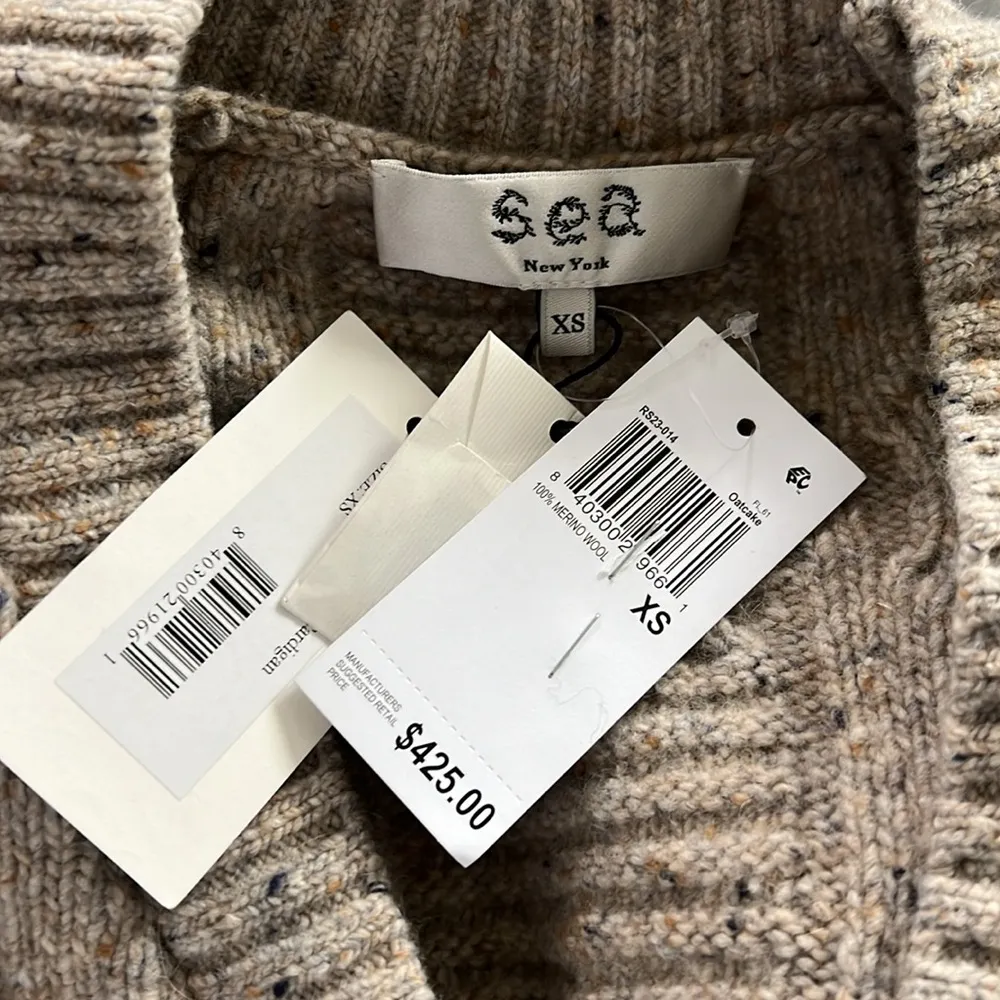 SEA New York Polly Wool Cable Knit Cardigan Sweater, Size XS New w/Tag $425 - Image 11