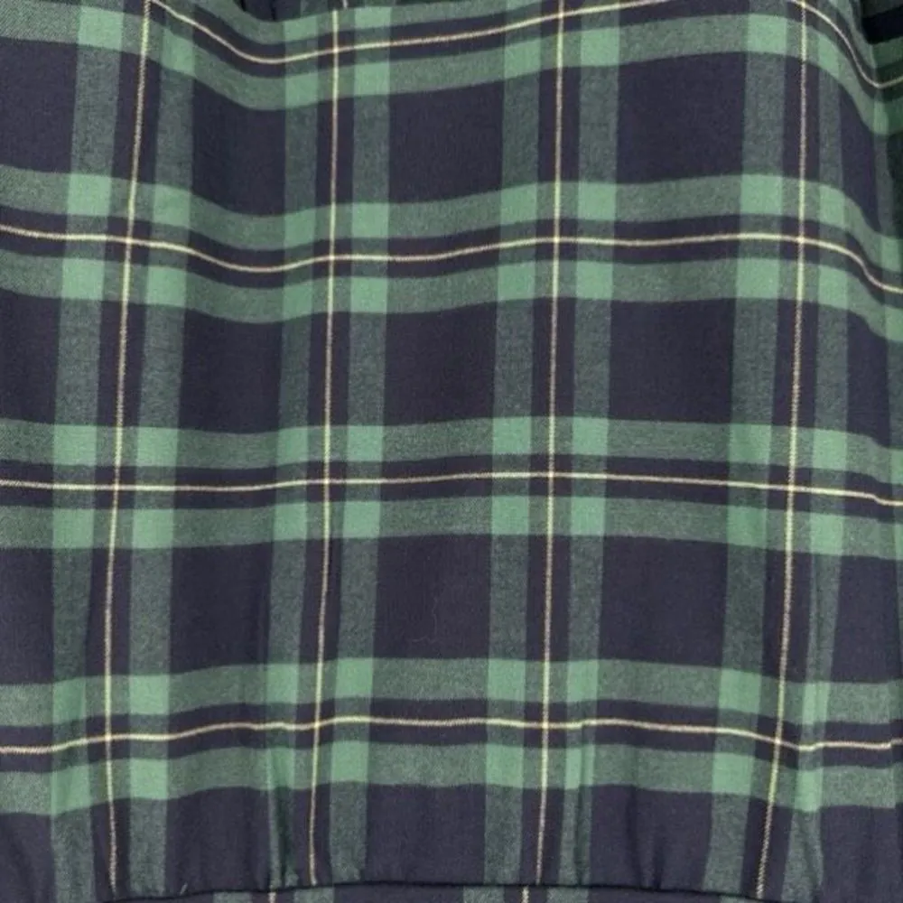 NWT Southern Tide Flannel‎ Plaid Ruffle Knew Length Dress Large Blue & Green - Image 10