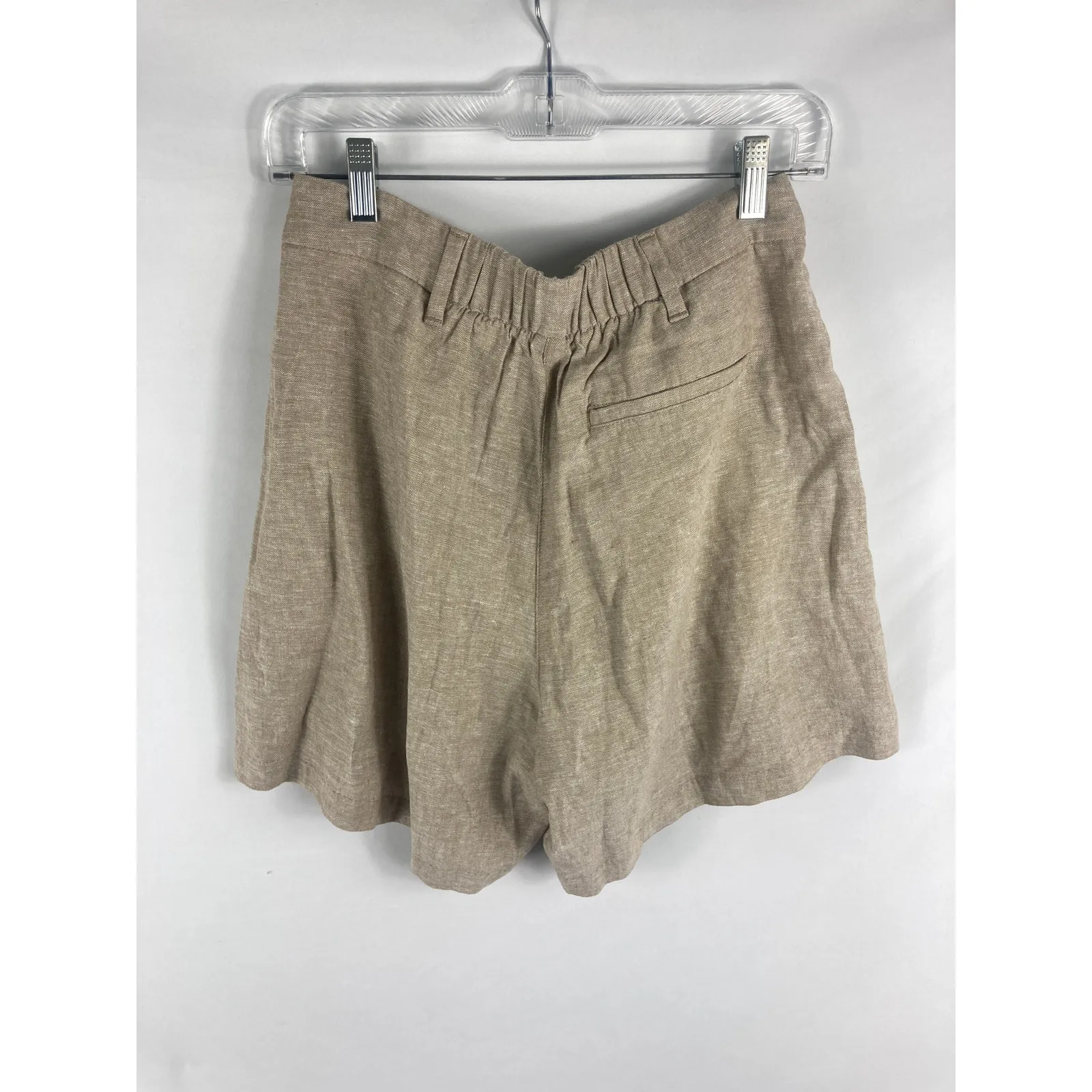 Old Navy Linen Blend High Waist Tan Shorts Size Medium - Image 4