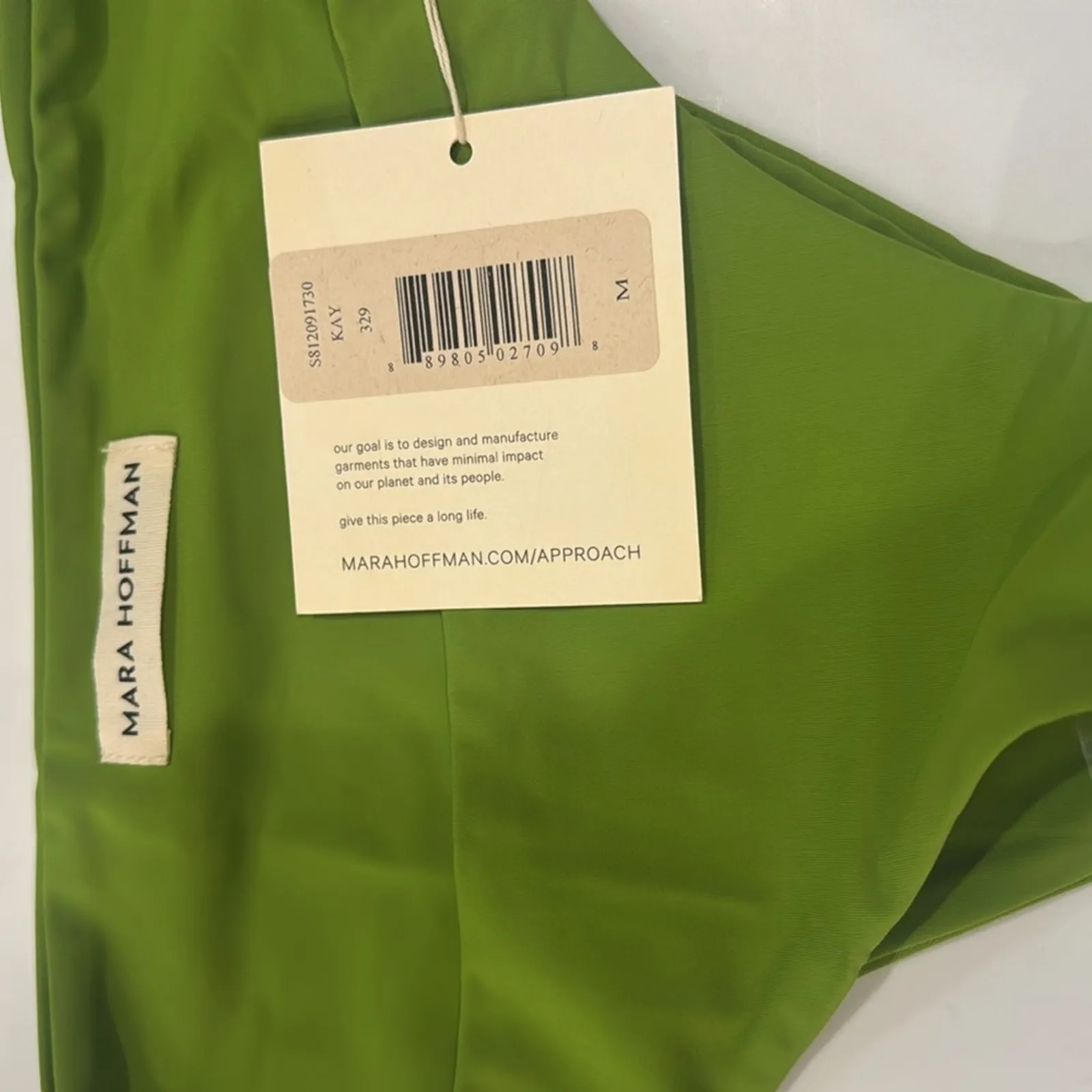 Mara Hoffman Kay Bikini Bottom - Cicoria Green Size M - Image 3