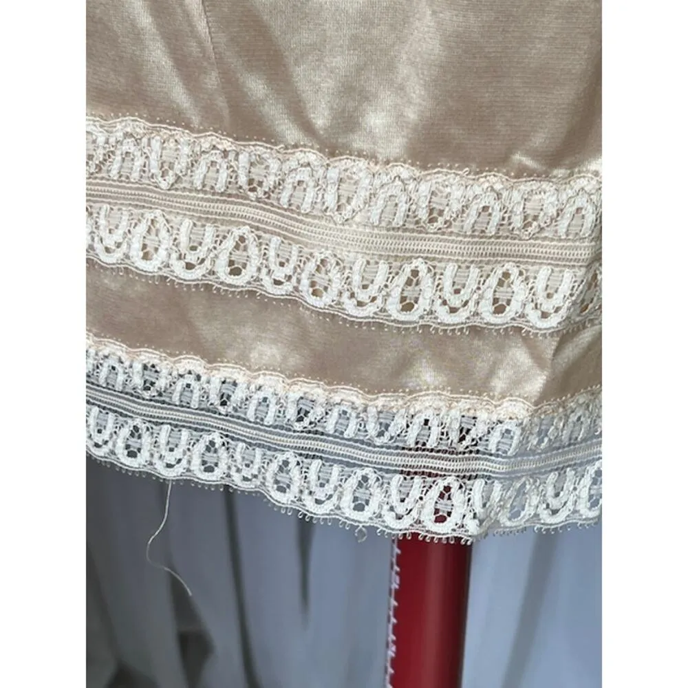 dress slip negligee nightgown nude sz 32 Tan Size M - Image 3