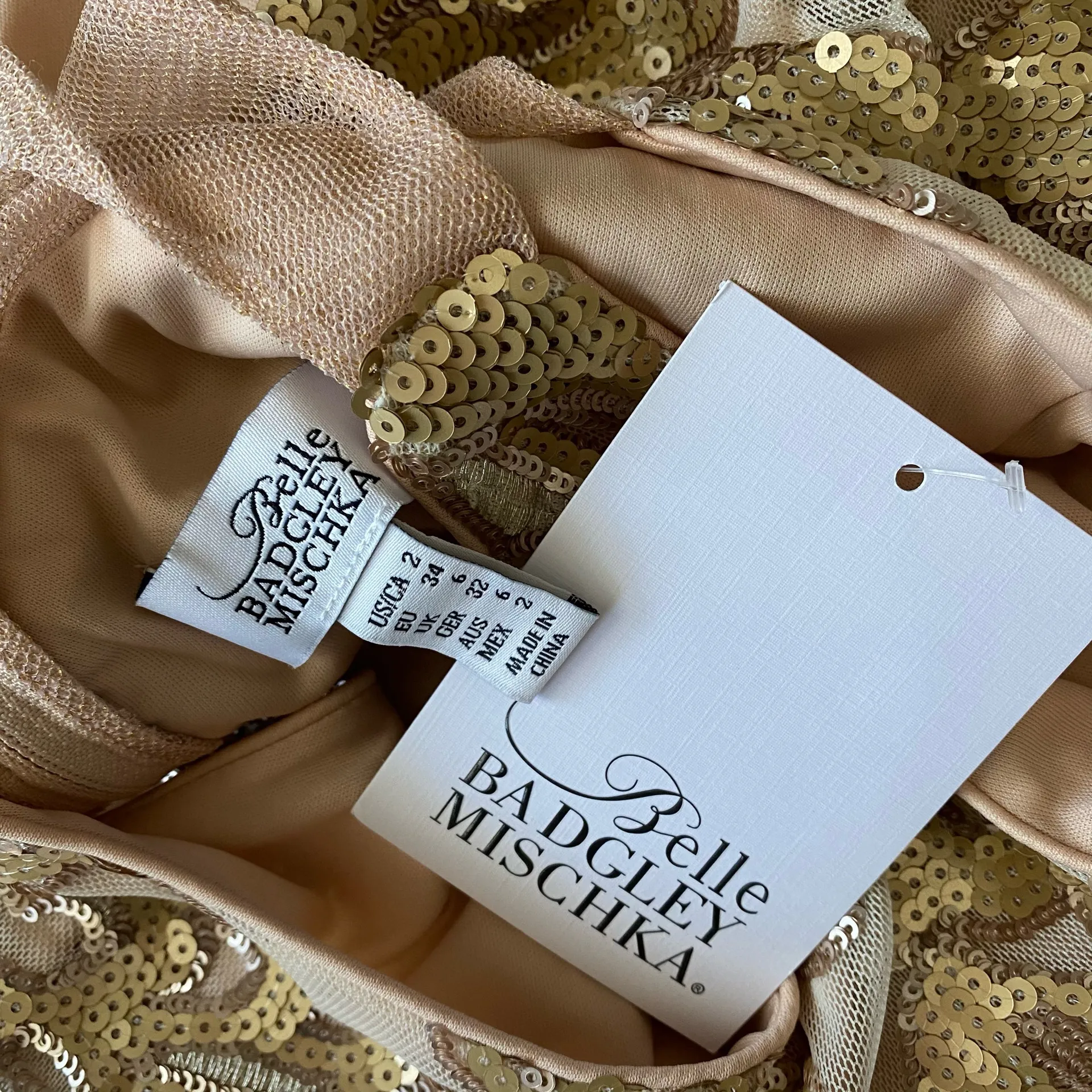 Blush Gold Sequin Floral Top - Image 4