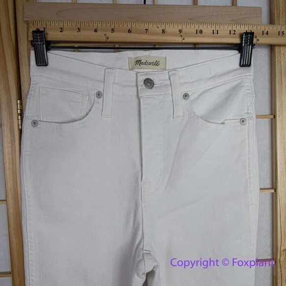 NEW Madewell‎ 10" High-Rise Skinny Jeans in Pure White, 26 - Image 7