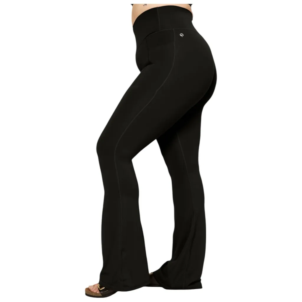 POPFLEX Supersculpt Flared Legging w/ Pockets Black Size 1X / 29” Inseam - Image 2
