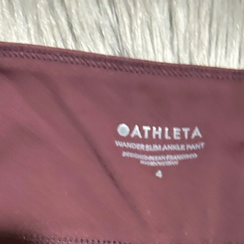Athleta Wander Slim Travel Lifestyle Pant Antique Burgundy Burgundy Size 4 - Image 7