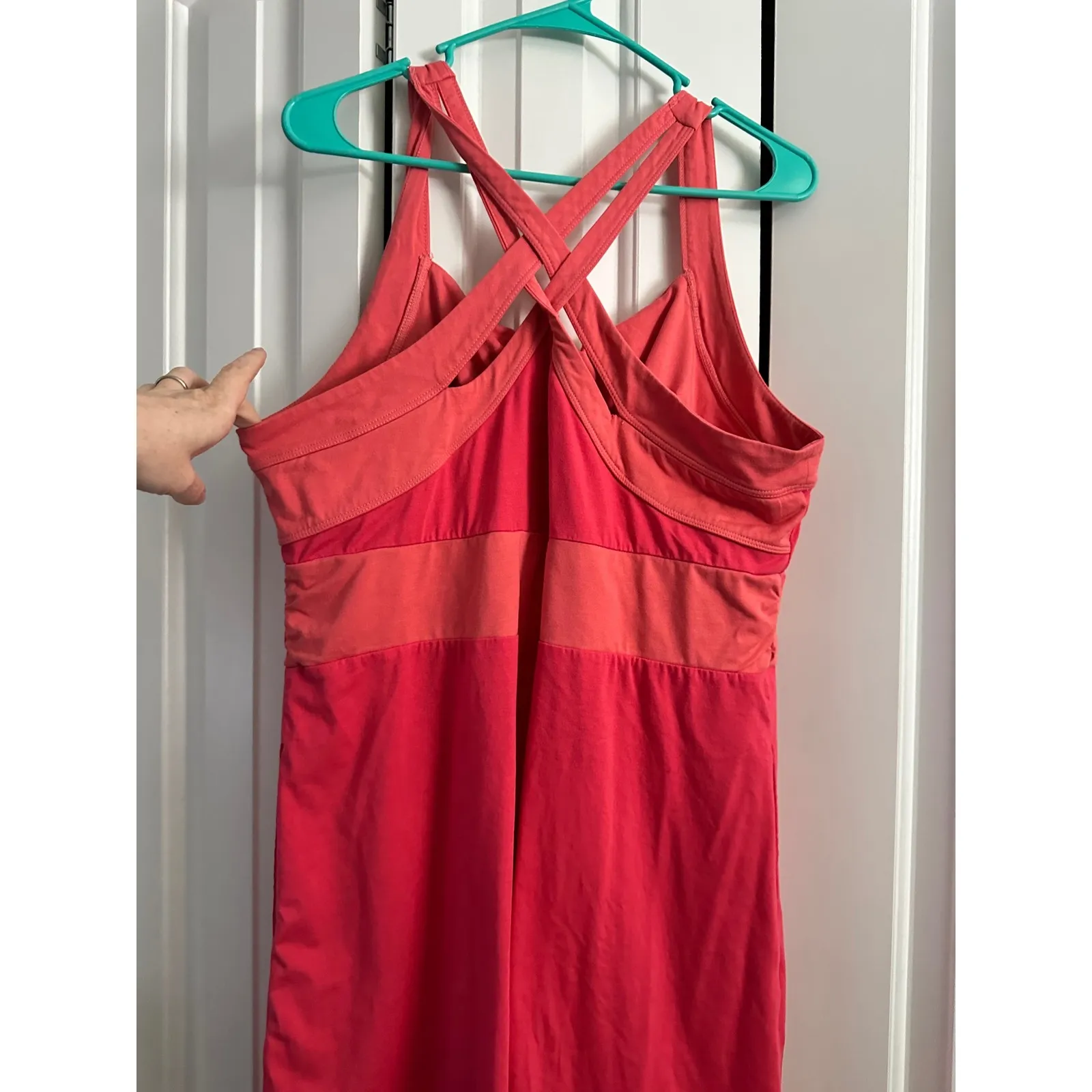Cabela's Coral Pink Dress XL Sleeveless Athletic‎ Casual Sundress Criss Cross - Image 6