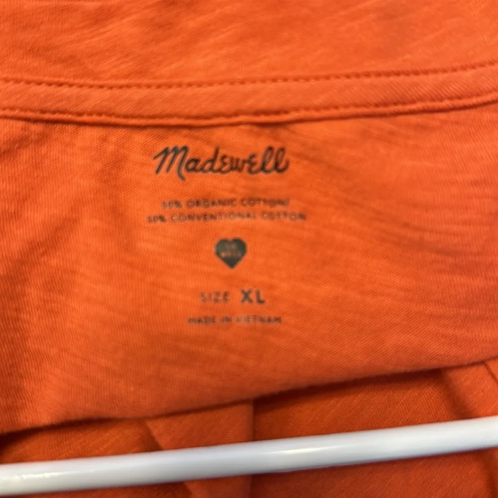 Plus Size Madewell V-Neck Pullover Orange Shirt Size XL NWT #0455-LA - Image 7