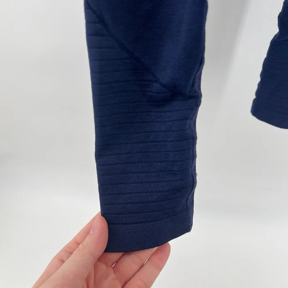 Alphalete Women S R6 Revival Legging Navy Blue Stretch Athleisure Workout‎ Gym - Image 4