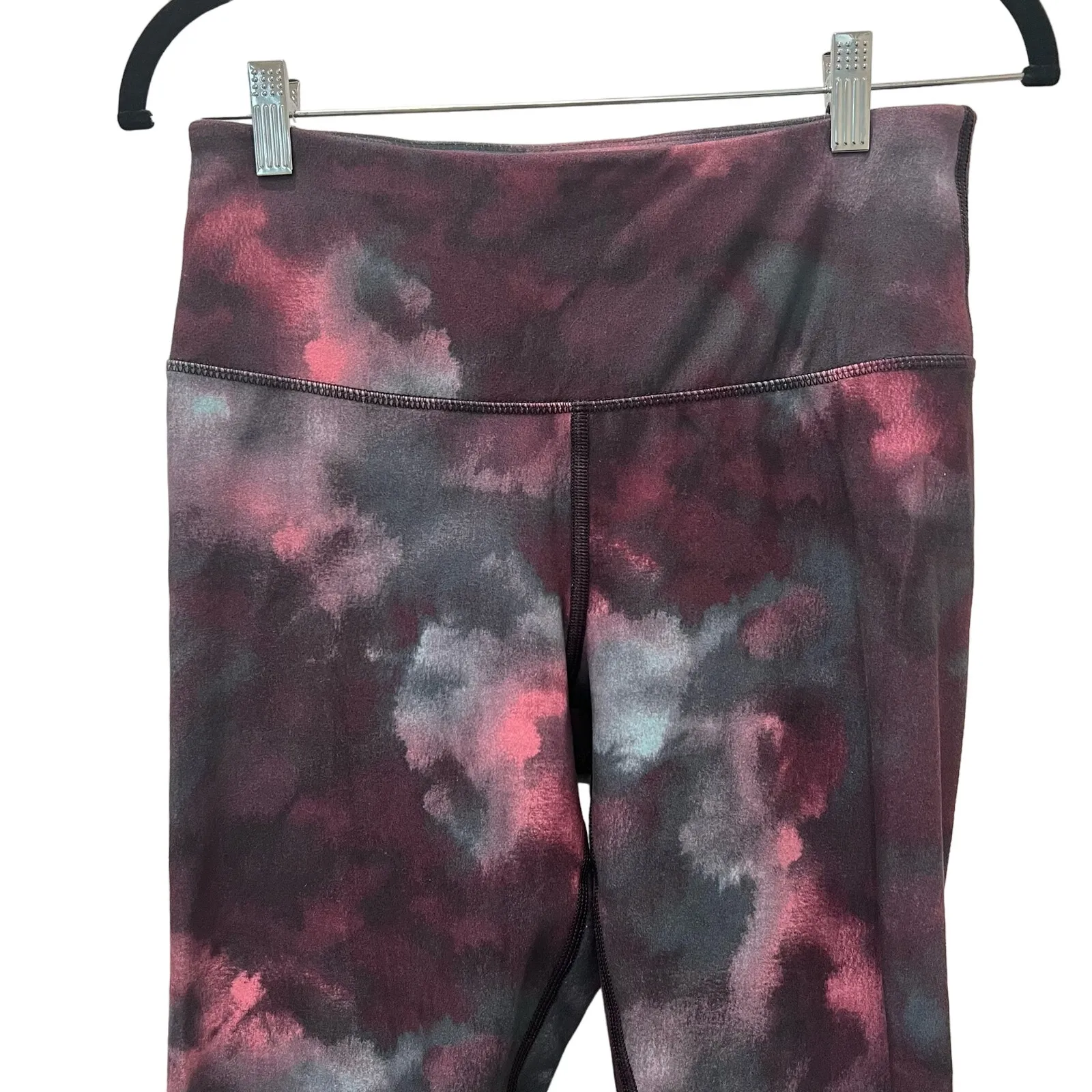 Apana  Moody Tie Dye Sangria Purple Pink Leggings Yoga Tights Size Medium - Image 2