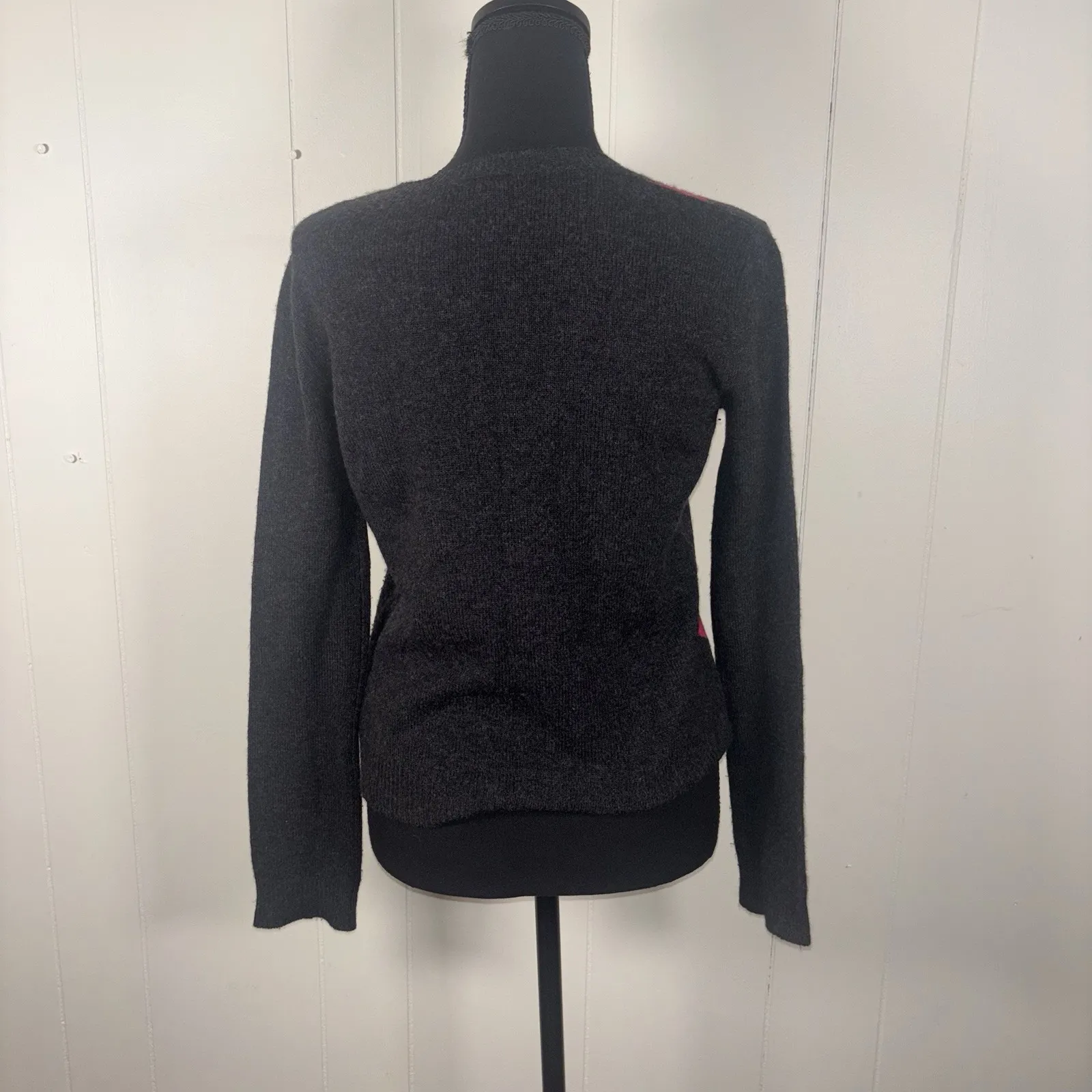 theory cashmere argyle sweater womens medium - Image 2