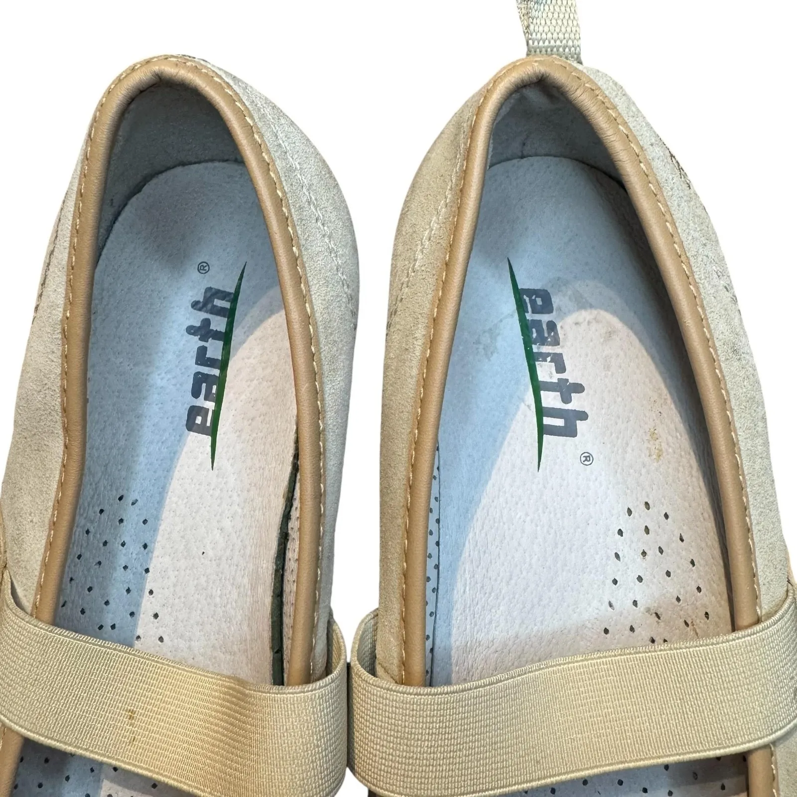 Earth Shoes Womens Size 6B Cream Beige Intrigue Leather Mary Jane‎ Comfort Flats Tan - Image 3