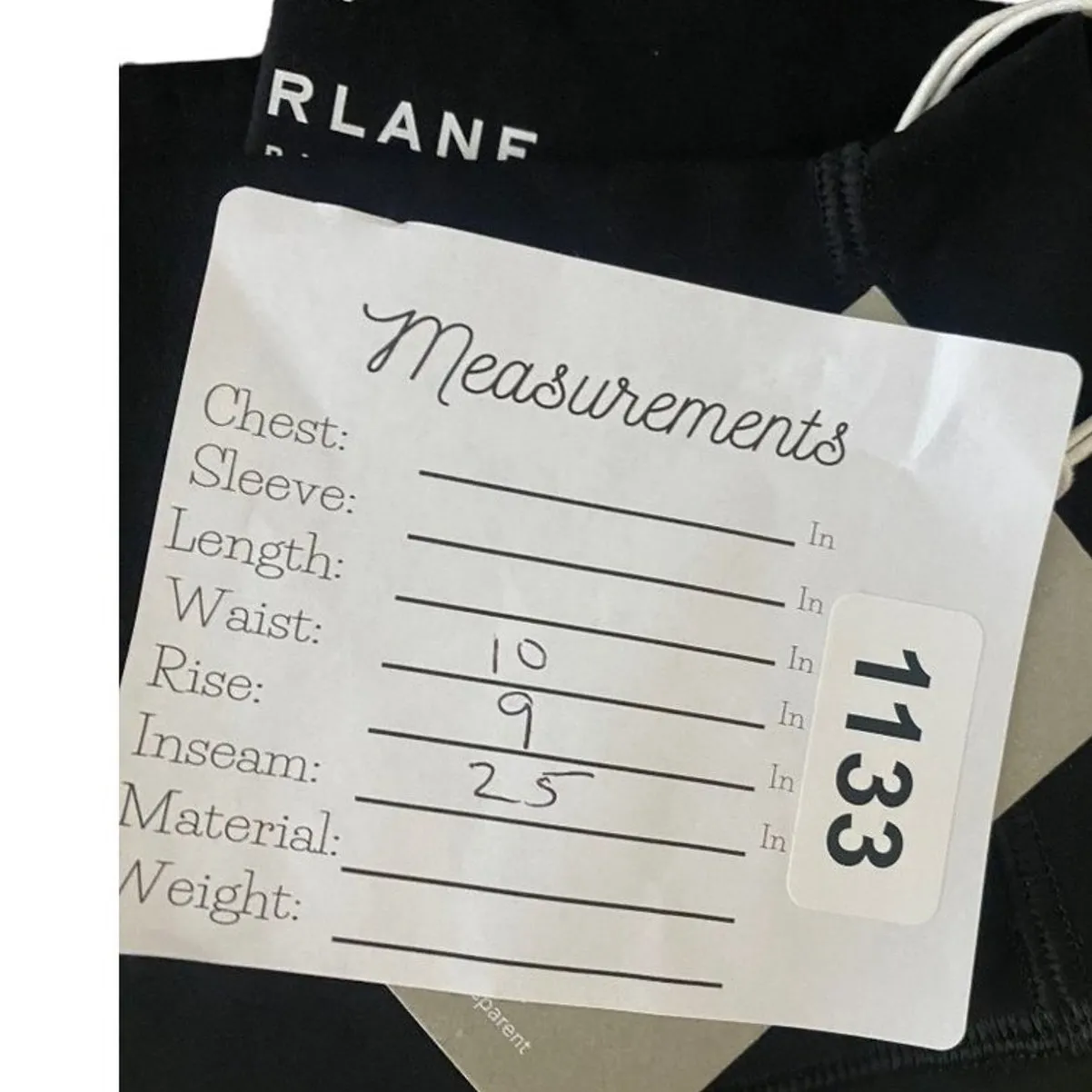 NWT Everlane ReNew Perform Cropped Athletic Mid Rise Leggings XS Black #4326 - Image 9