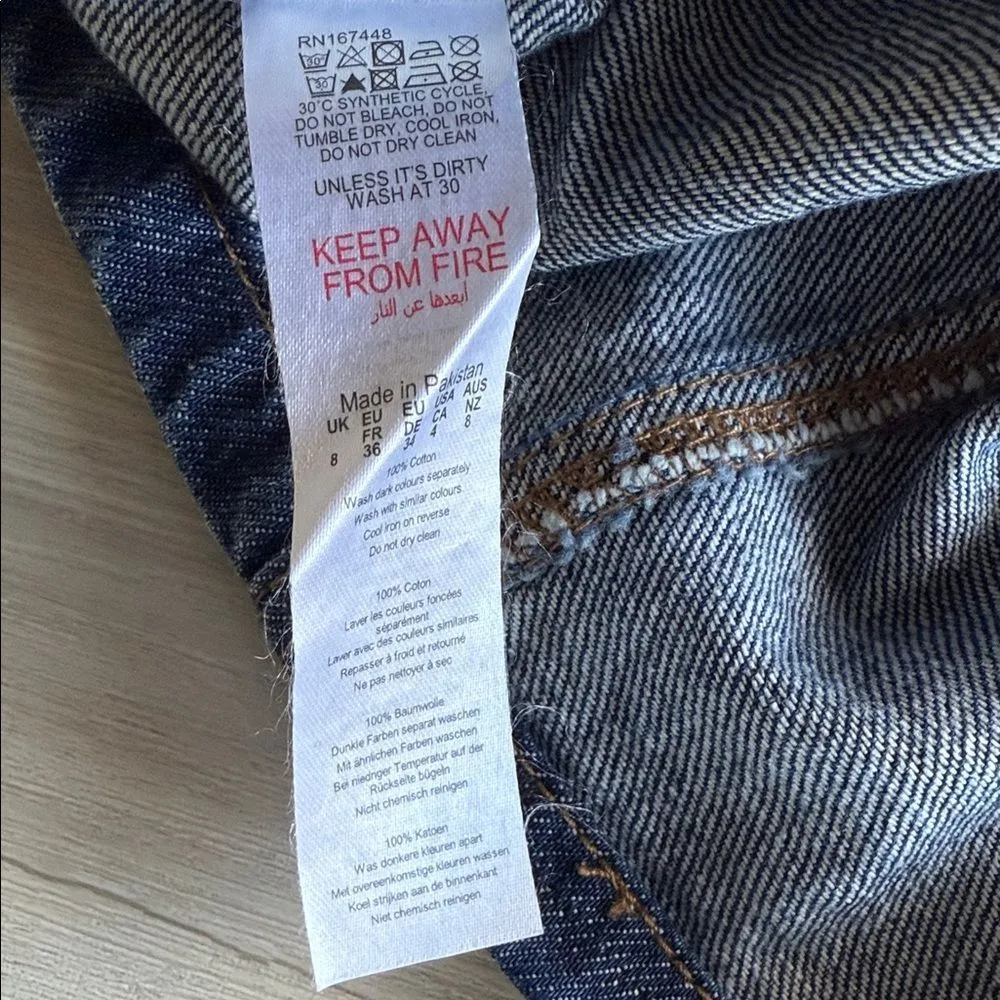 Nasty Gal Denim Strappy Mini Dress Blue Size 8 NWT IN PACKAGE - Image 8