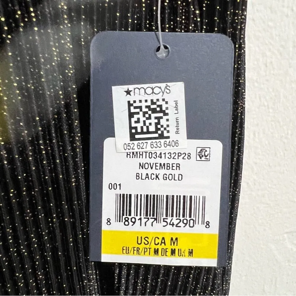 Rachel Rachel Roy Women's Metallic Pleated Blouse Tank Top Size Medium New Black - Image 8