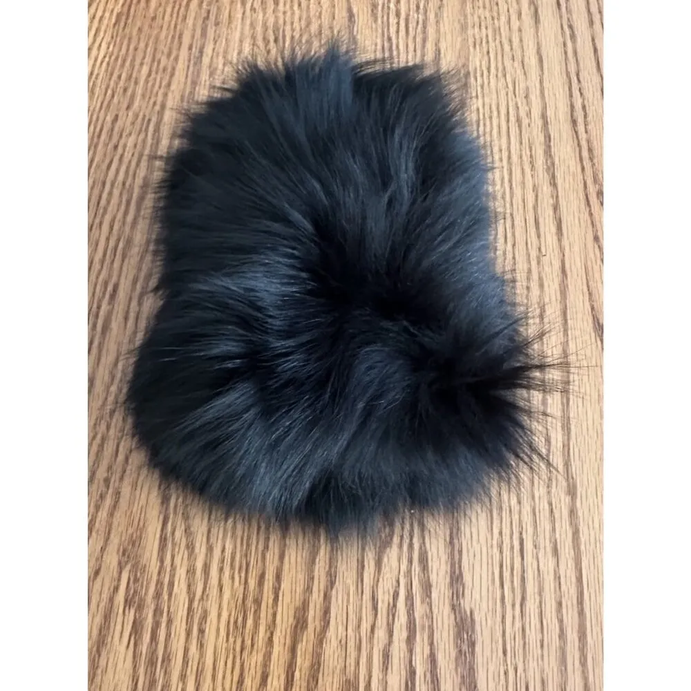 Ladies Women’s Genuine Fur? Collar Scarf Stole Vintage 60 Winter Neck Warmer S Black - Image 3