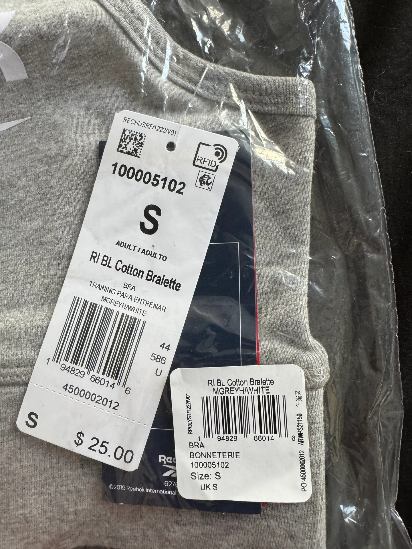 Reebok Rebook Sports Bralette Brand New Unopened Package - Image 2