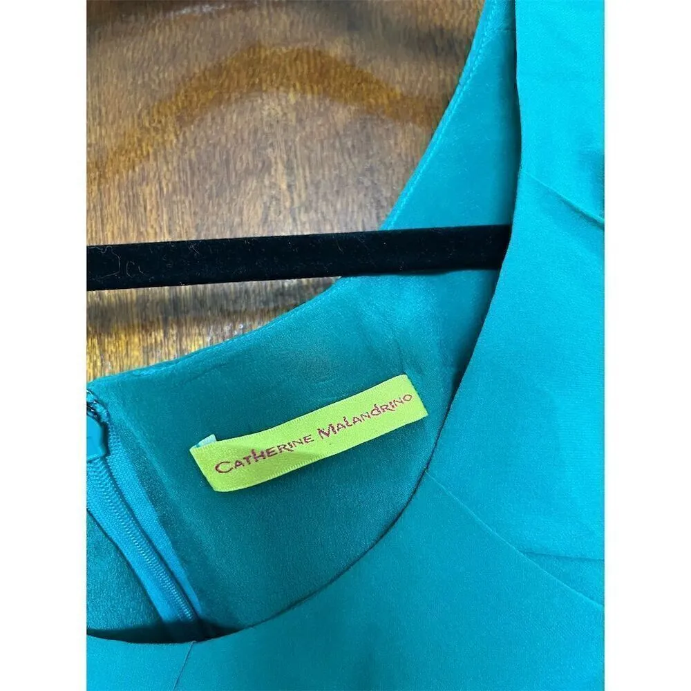 Catherine Malandrino Green Sleeveless Sheath Dress Size 6 Forttmal‎ Semi-Formal - Image 3