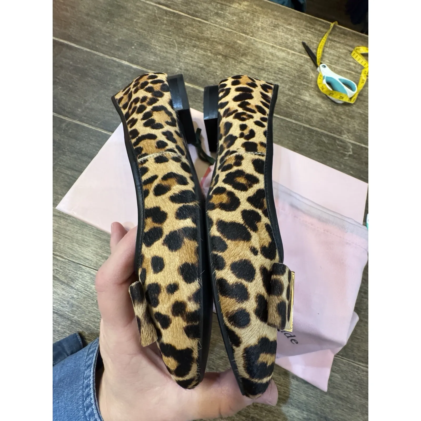 Kate Spade New York Maline Bow Ballet Flat Leopard Hair-calf Leather Slip On 6.5 - Image 9