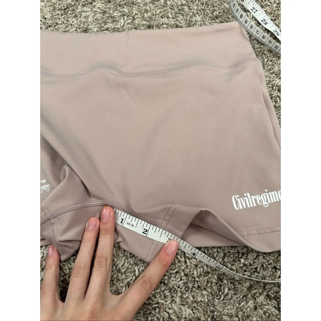 Civil regime darc sport ash pink mauve flame rose print spandex gym short size M Size M - Image 6