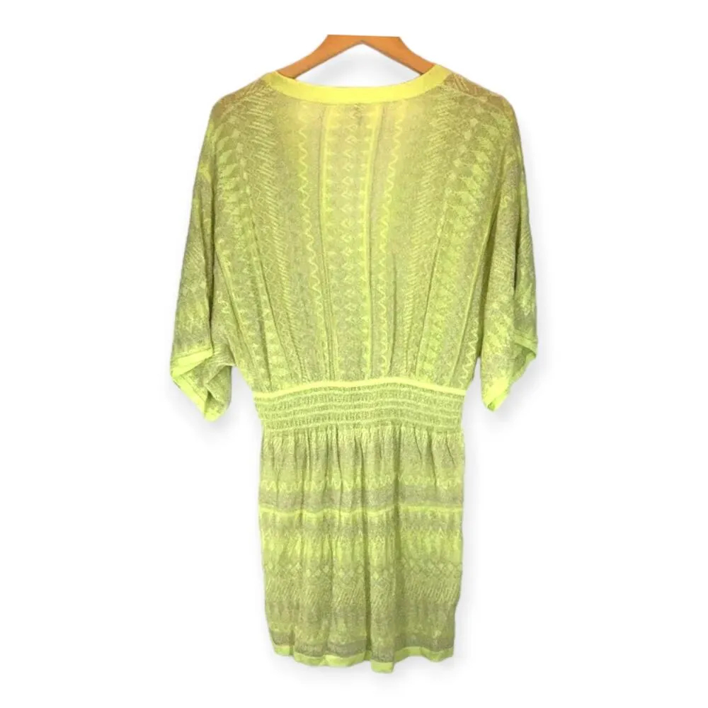 Victoria's Secret | Medium | Neon Green & Metallic Silver Swimsuit Beach Coverup - Image 5