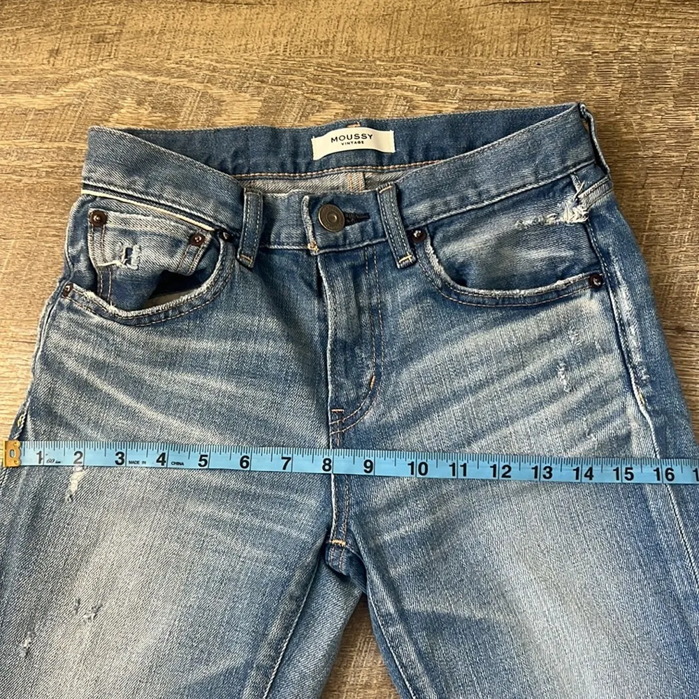 Moussy Vintage Distressed Jeans Size *25* Please Read Blue - Image 7
