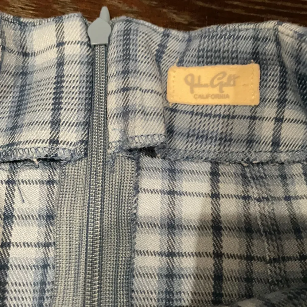 NWOT Brandy Melville cara blue plaid skirt os - Image 2