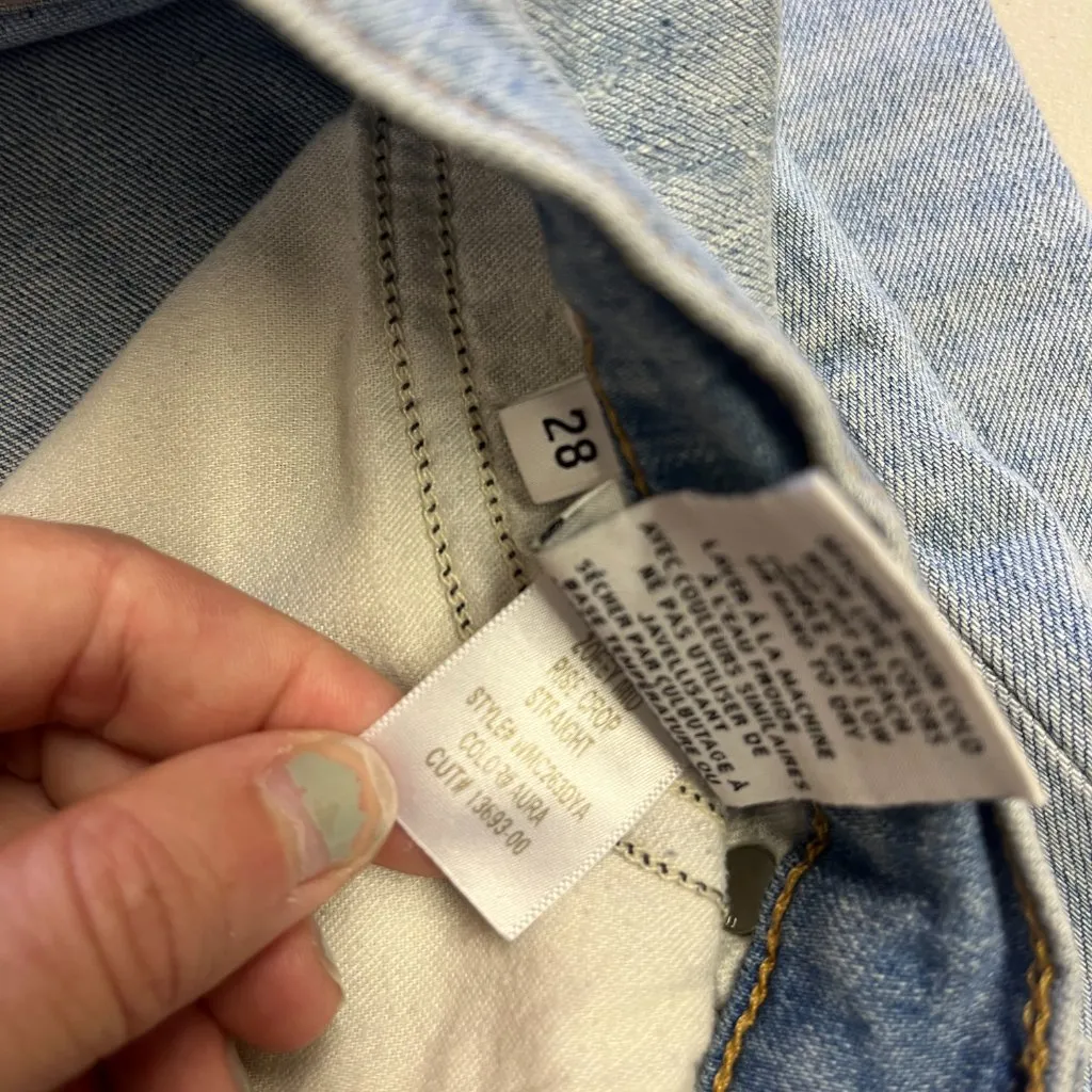 Hudson Jeans Light Wash Zoeey Mid Rise Crop Straight Leg Women's Jeans Size 28 - Image 5