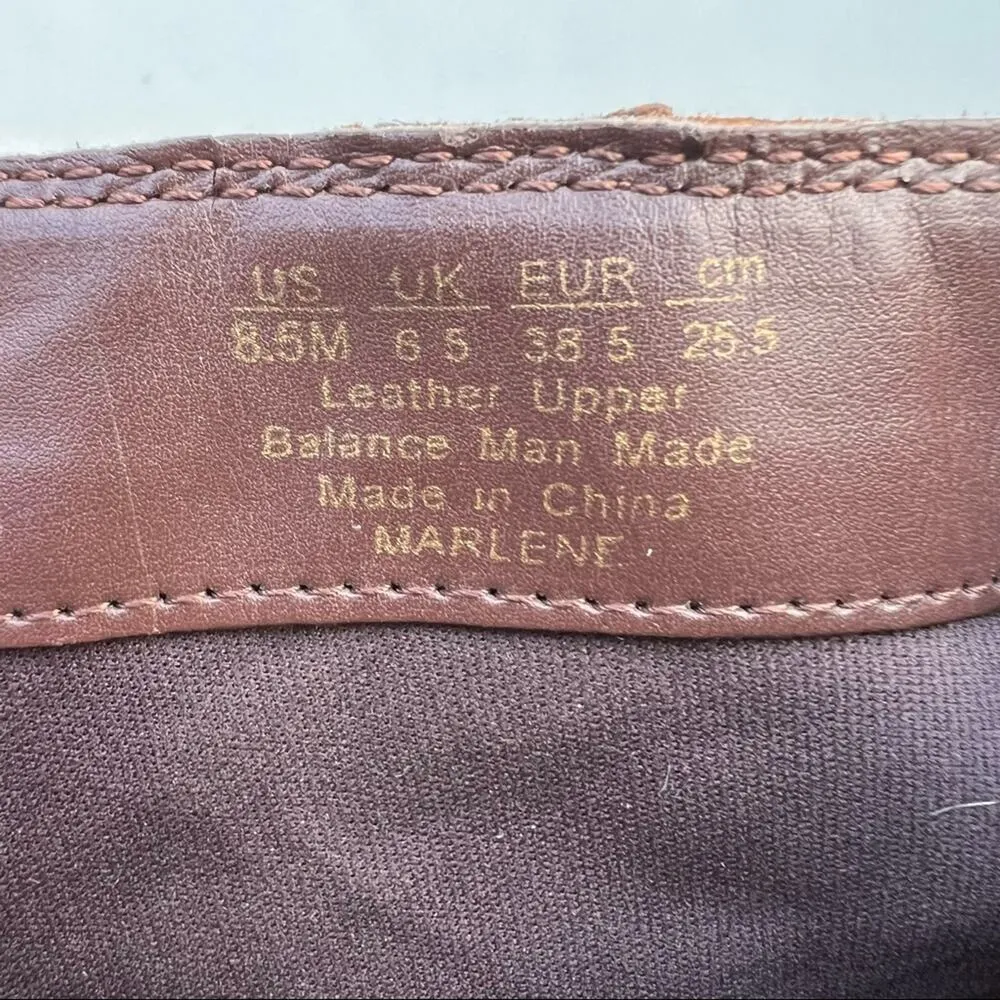 Franco Sarto Marlene cognac suede leather heeled booties 8.5M - Image 7