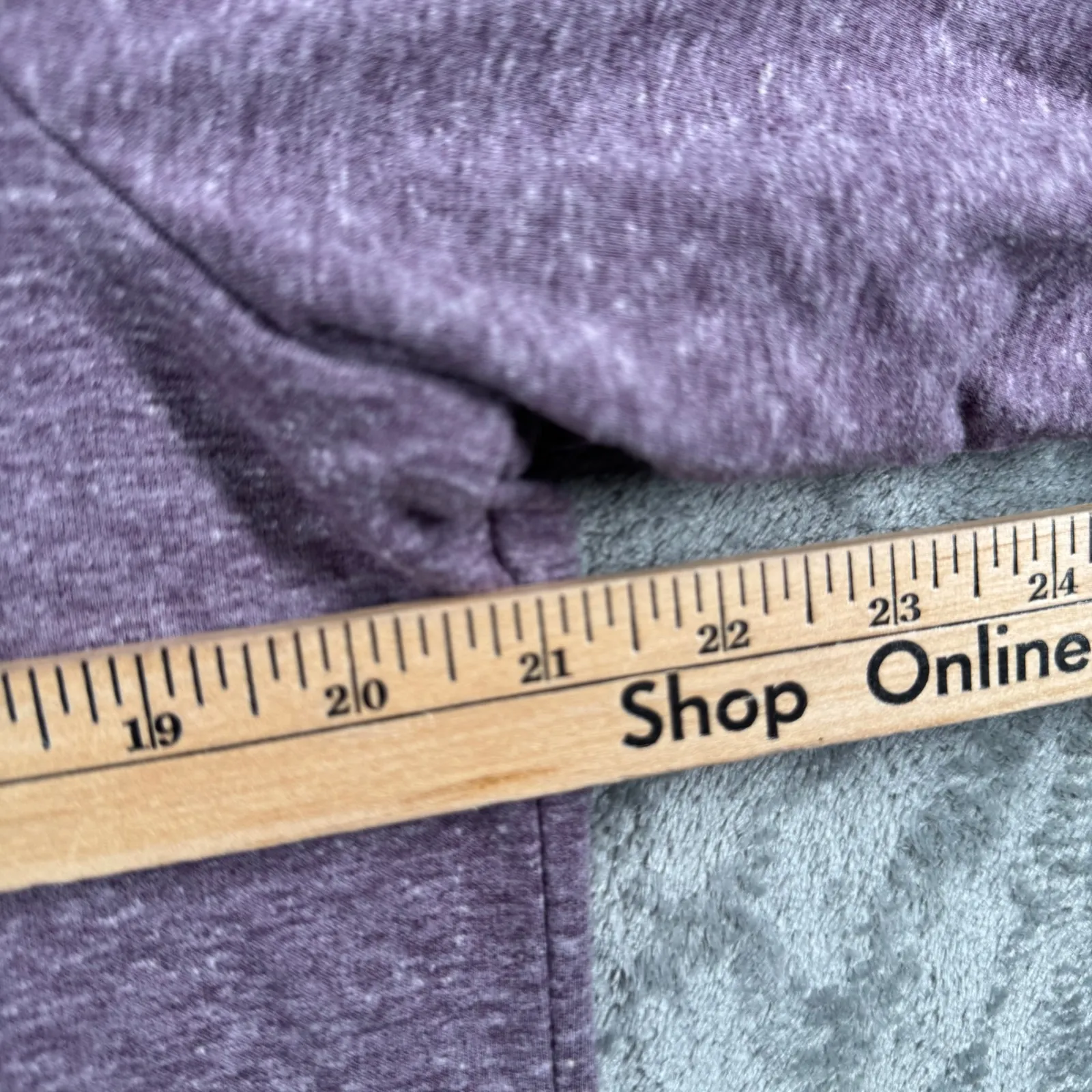 Soft Surroundings Brinley Top L Purple Heathered Pullover Cowl Neck Button Tunic - Image 8