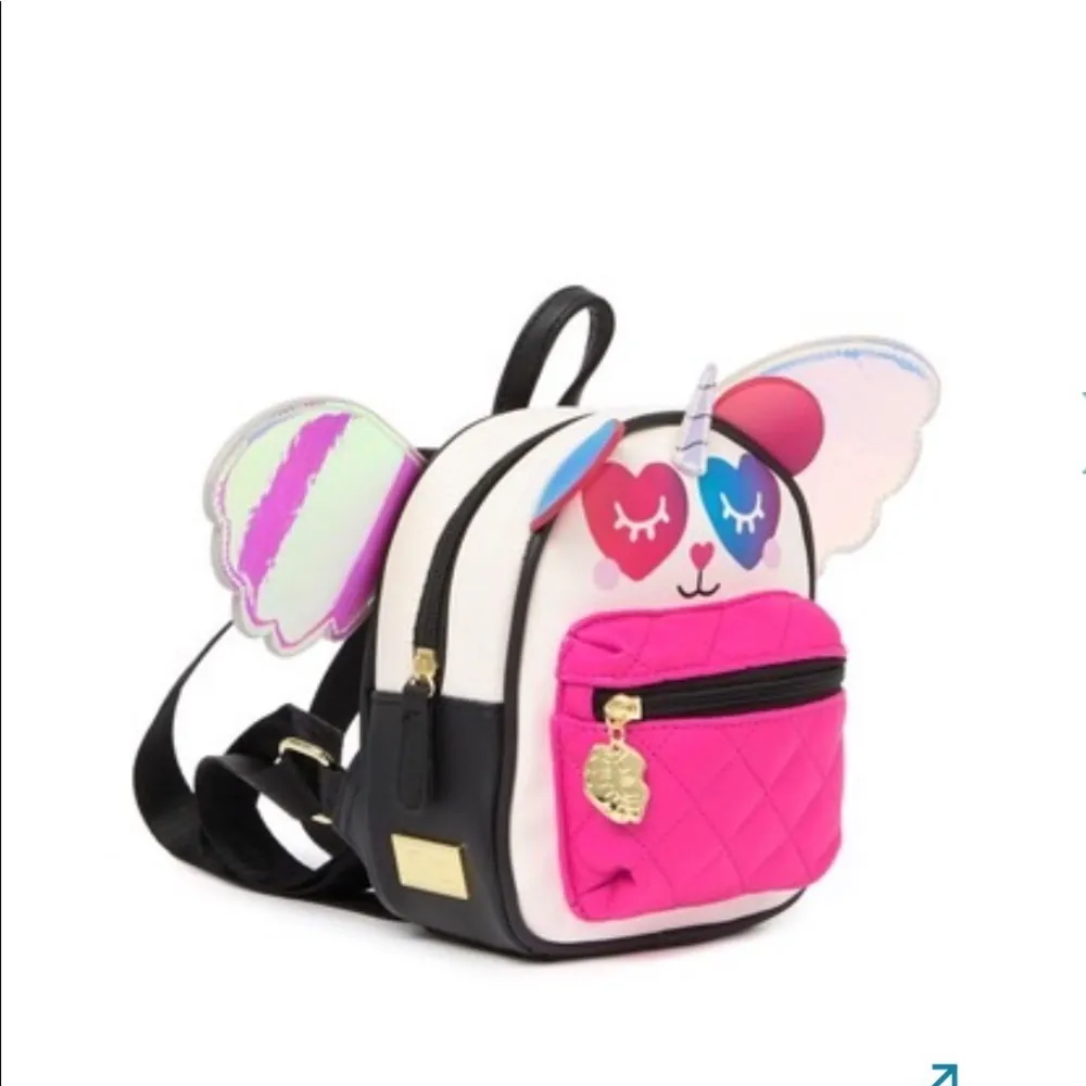 New Whimsical Luv Betsey Quilted Color Block Mini Panda Backpack 🐼 - Image 5