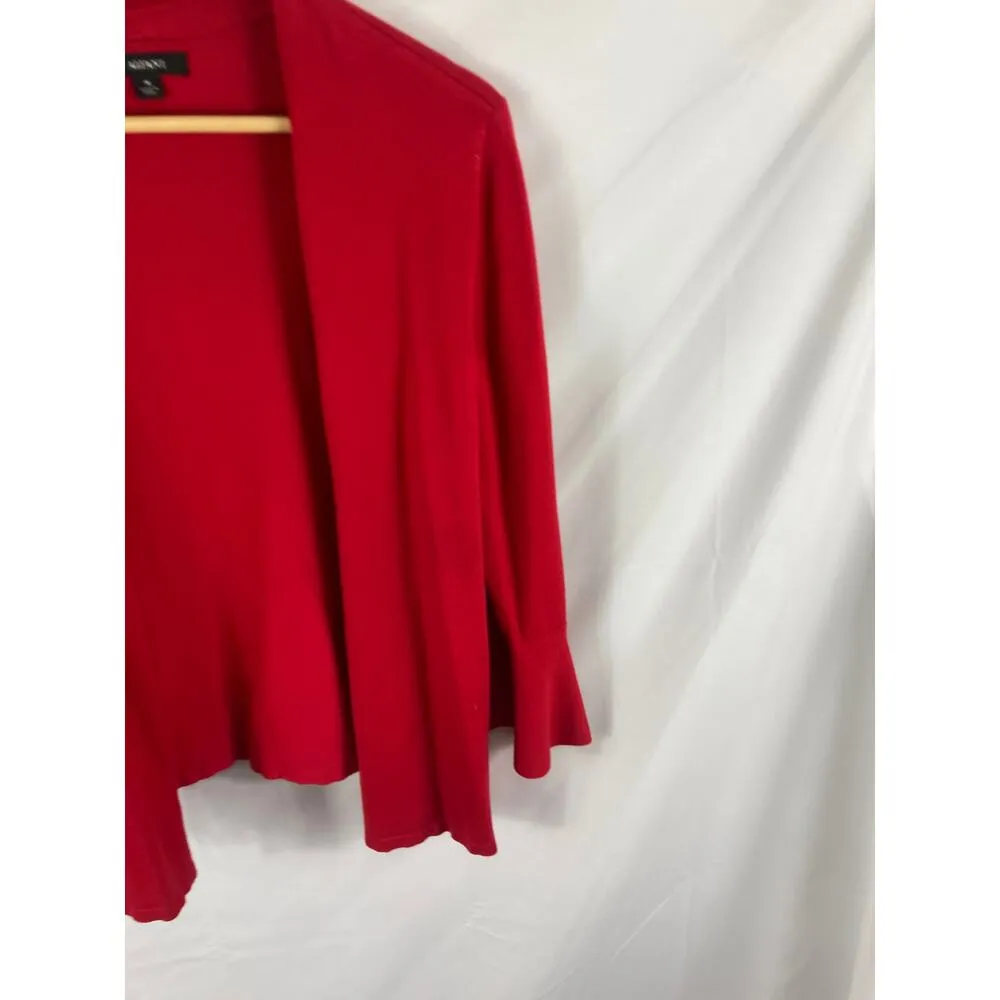 Alfani Red Open Front Bow Sleeve Cardigan Sweater Size Medium - Image 2