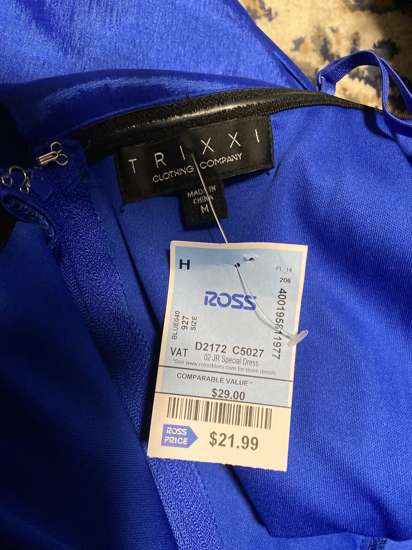 Ross Royal Blue Dress - Image 4