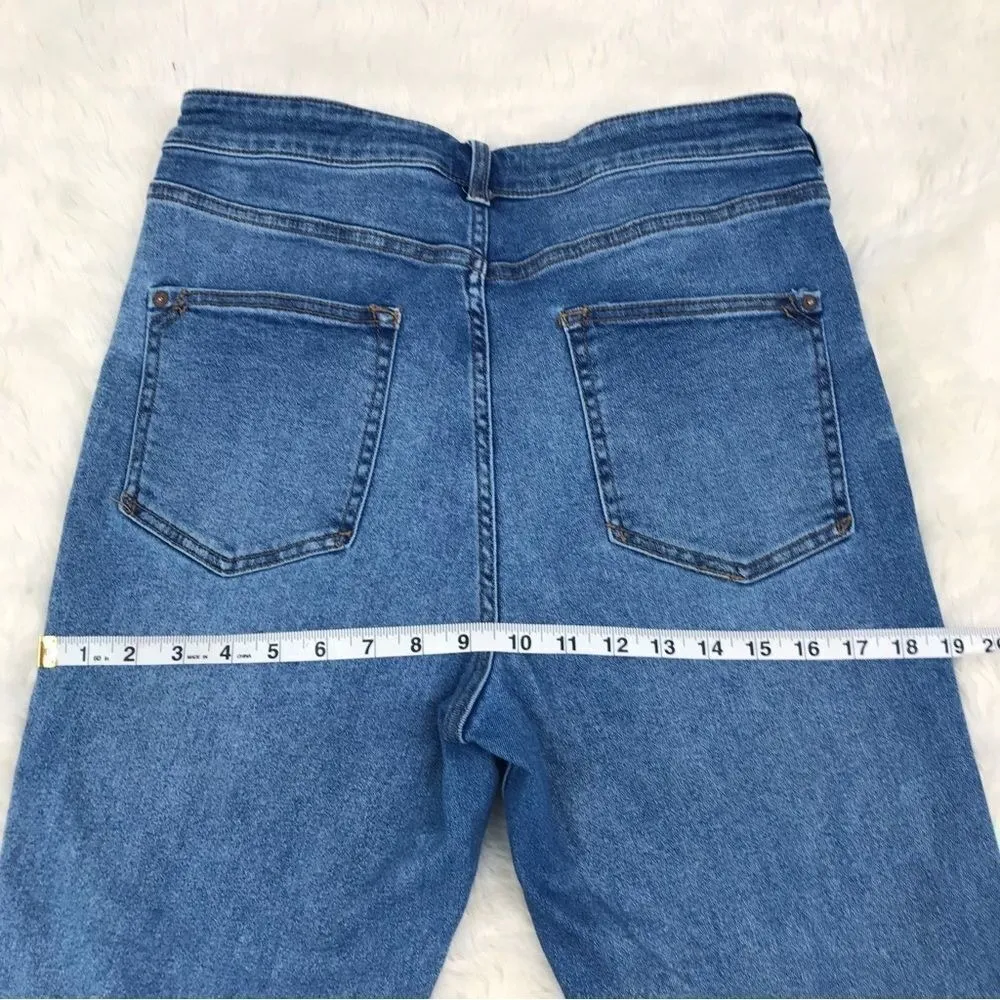 PILCRO High Rise Cigarette Jean Size 31 Slim Straight Leg High Waist Raw Hem - Image 13