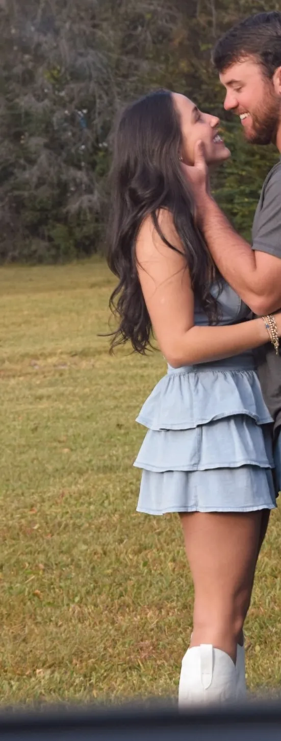 Boutique Denim Ruffle Dress - Image 4