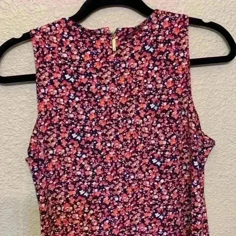 Michael Kors pink floral dress sz M flowers preppy church girly career office - Image 8