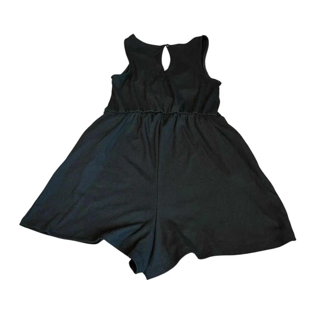 LIVE TO BE SPOILED black ribbed romper - Image 4