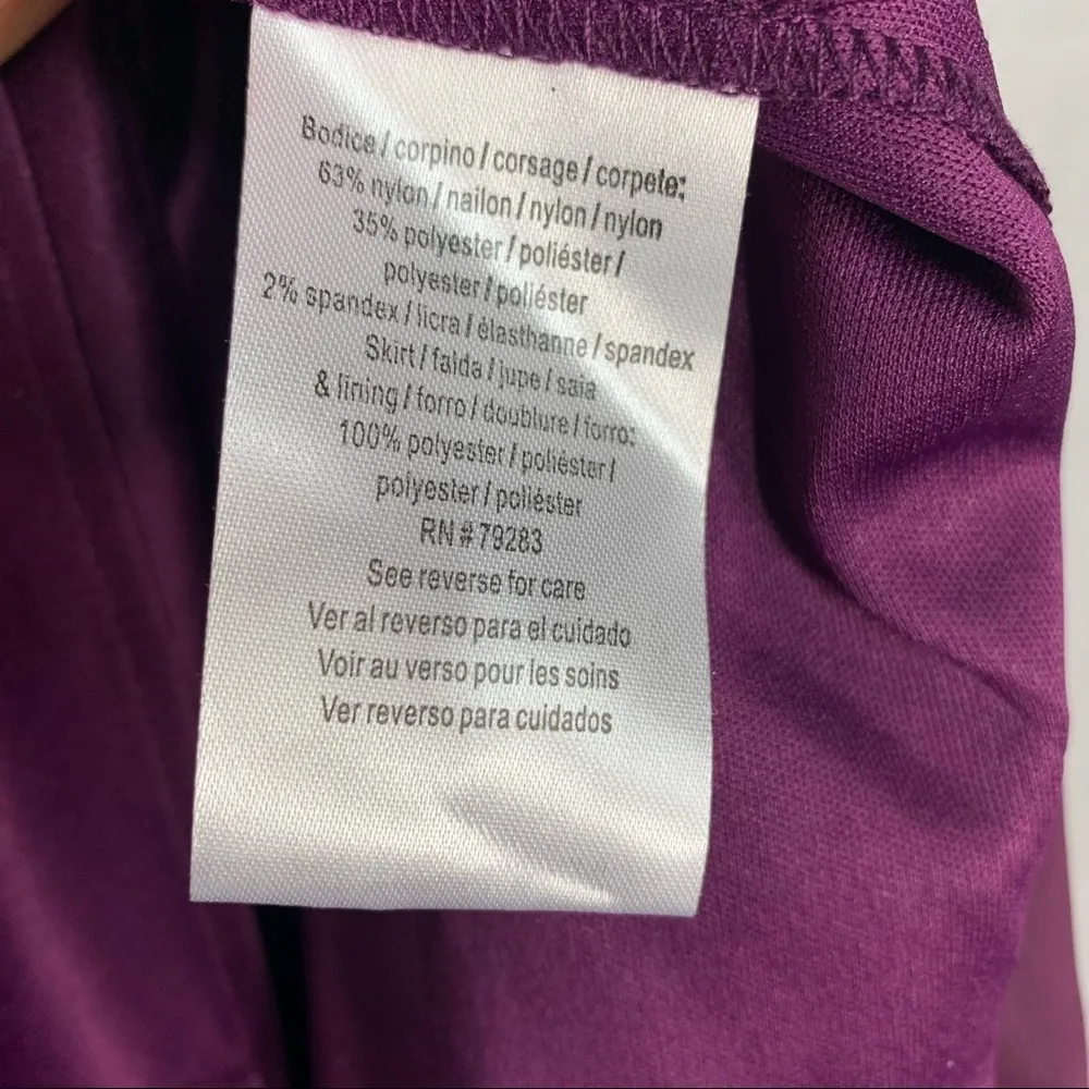 Alex Evenings Burgundy Jewel Neck Formal Special Occasion Party Dress Size 14W - Image 6