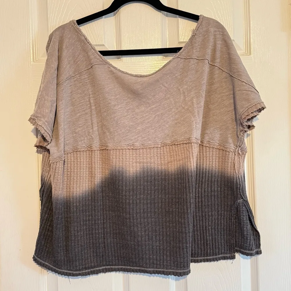 Free People Sundial Tie Dye Top Oversized Boho Slouchy Distressed Small - Image 3