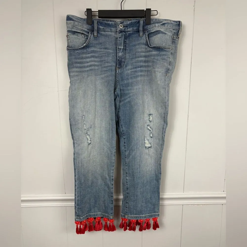 NWT Pilcro and the Letterpress Mid-Rise Slim Relaxed Fit Boyfriend Jeans Size 32 - Image 4