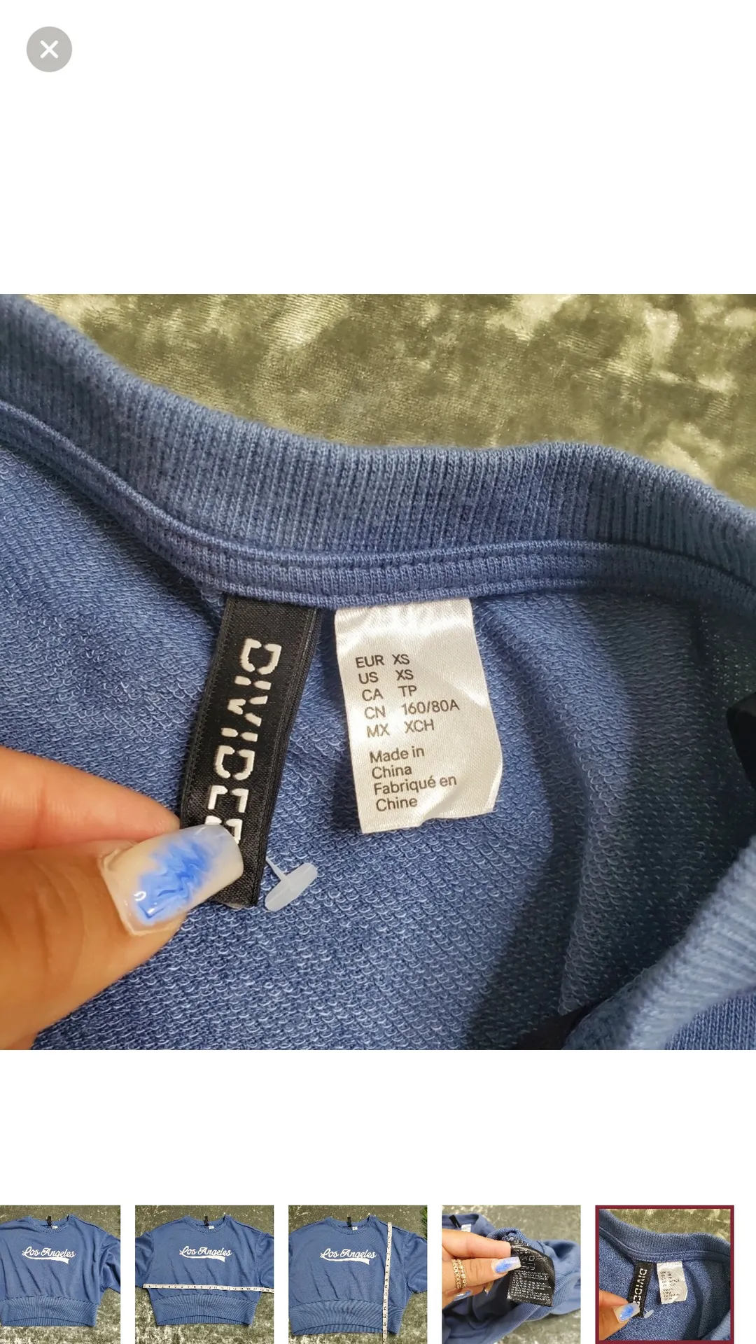 by H&M Los Angeles Blue Sweatshirt - Image 6