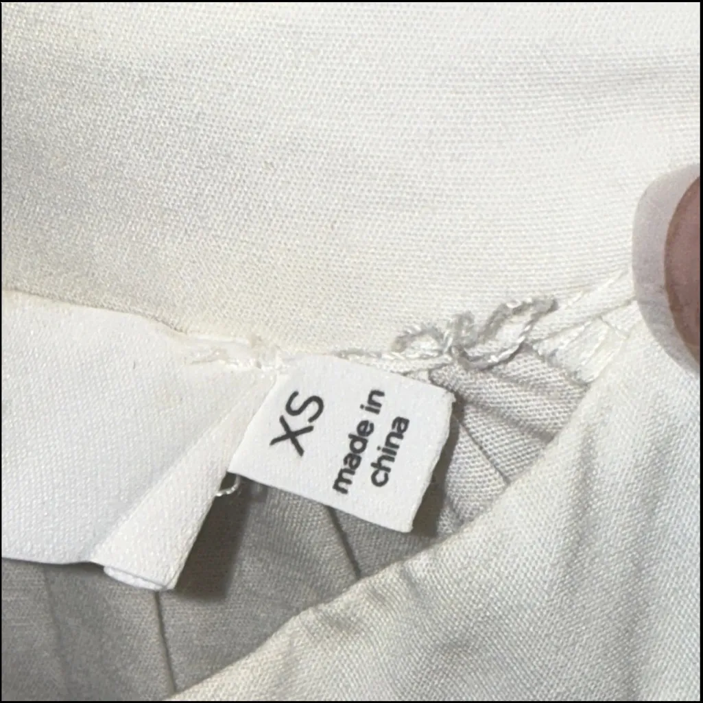 ASTR The Label White Cotton Button Front Tiered Ruffle Dress Size XS - Image 9