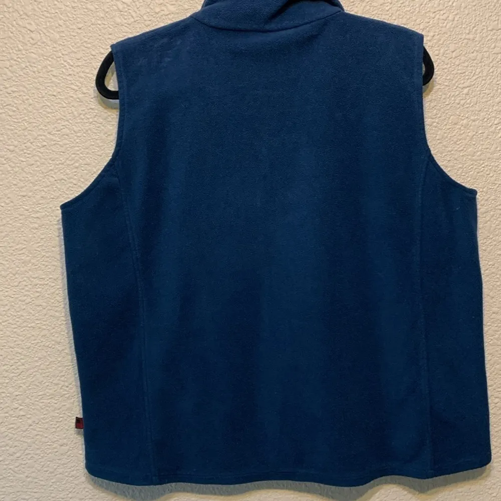 Woolrich navy fleece vest sz XL hiking outdoor running camping backpacking - Image 7