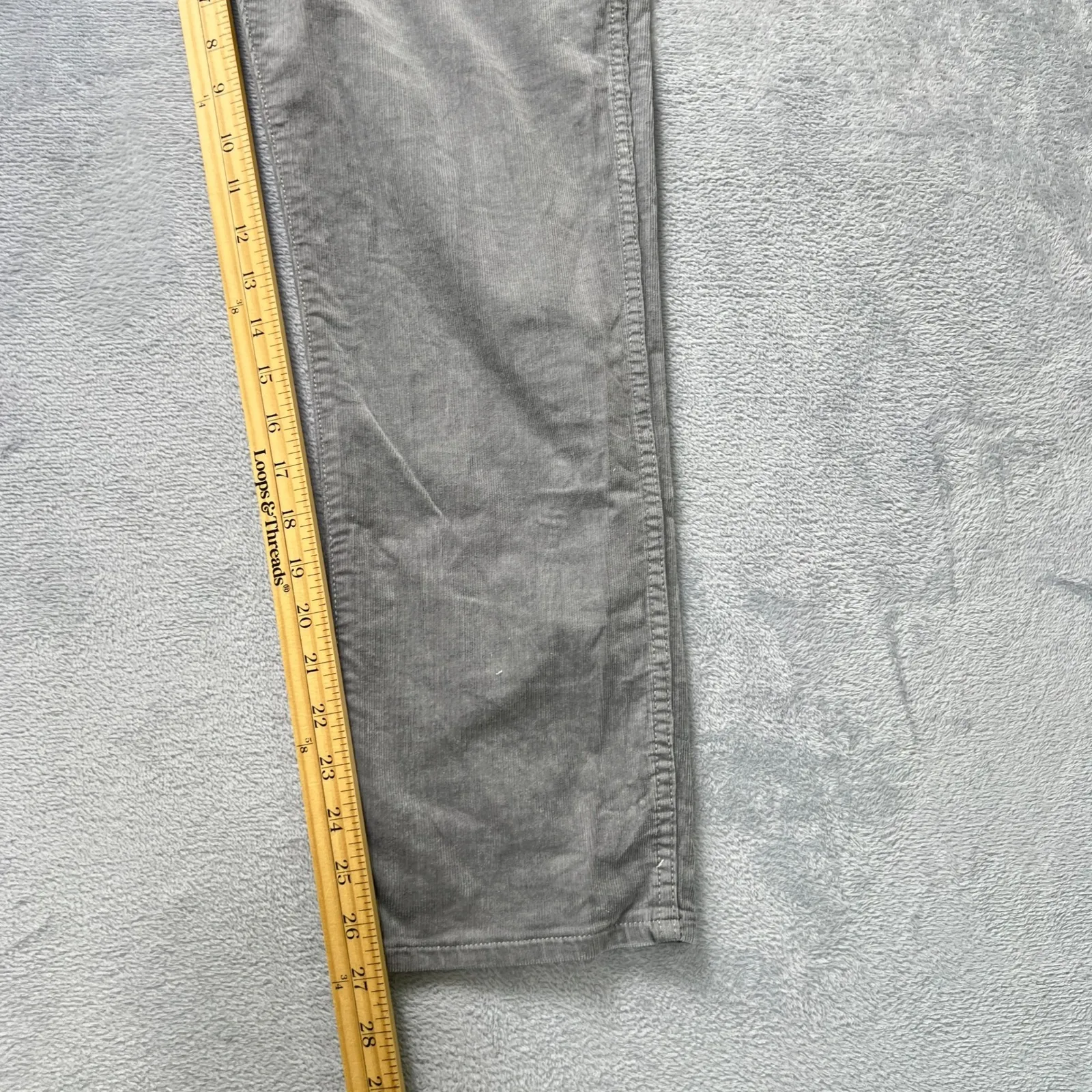 J.Crew Gray Corduroy Pants Men's Size 29‎ Slim Fit Stretch Cotton Casual Fall - Image 7